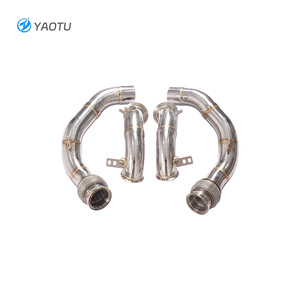 Tubo de Escape Delantero Recto de Acero Inoxidable SS304 de Alto Rendimiento YT con OPF para <span class=keywords><strong>BMW</strong></span> F9X M5 <span class=keywords><strong>M6</strong></span> <span class=keywords><strong>M8</strong></span> 4.4T S63, Acabado Brillante - Product Image 1