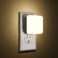 Veilleuse LED à capteur avec prise américaine, lumière blanche chaude 2700K, contrôle automatique de la lumière, lampe à brancher certifiée ETL pour chambre à coucher et couloir