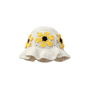 Madeshine Đan Handmade Mùa Đông Phụ Nữ Cô Gái Ngư Dân Rỗng Beanie Crochet Xô <span class=keywords><strong>Hat</strong></span> Với Jacquard Hoa Đầy Màu Sắc - Product Image 2