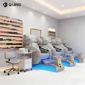 Weißer Luxus-Fußmassagesessel Simulationsmassagesofa 180 Grad Spa Maniküre Pediküre Stuhl - Product Image 2