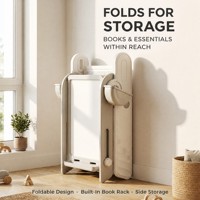 Table d'apprentissage pliable et réglable pour enfants, tableau magnétique à dessin, bureau à blocs de construction avec rangement pour jeux d'intérieur