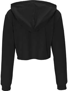 Vente en Gros Sweat à Capuche Court pour Femmes Pull d'Entraînement Uni avec Logo Positionné sur le Devant - Product Image 5