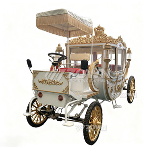 Calèche royale personnalisable pour transport, calèche de mariage royale classique, véhicule électrique à chevaux pour 2 à 6 personnes - Product Image 2