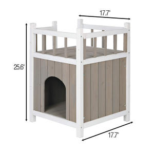 Gran oferta, cama de madera ecológica personalizable para gatos Premium, Villa al aire libre, perrera para mascotas, casa de lujo para gatos - Product Image 3