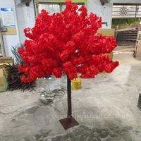 Plante de fleurs de cerisier artificielles personnalisées, arbre à fleurs de cerisier blanc rose en fausse soie pour la décoration de mariage