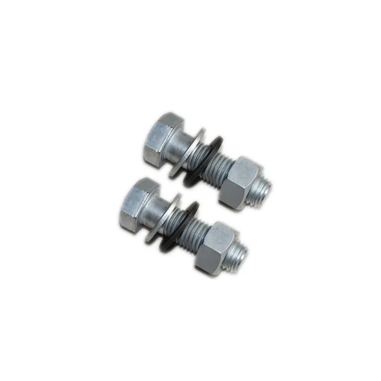 Grade 8.8 din933 din931 HDG hex bolt with nut and washer