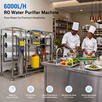 Système de filtration d'eau RO industriel OEM d'usine 6000L/H avec pompe et moteur pour eau de puits foré 380V