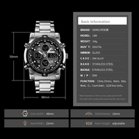 SKMEI 1389 Großhandels marke Luxus Reloj Herren Wasserdichte Edelstahl Digitaluhr