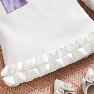 Vente en gros d'usine Nouvelle collection de vêtements pour enfants Style britannique Robe d'été pour filles Col rond Nœud Couleur unie Noir Bord festonné - Product Image 4