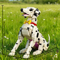 DK7075 Modelo de Perro Dálmata 3 en 1, 1869 Piezas, Figura de Mascota con Articulaciones Móviles, Coleccionable de Escritorio, Juego de Bloques de Construcción para Armar