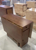 Table à manger rectangulaire en bois pliable, moderne et minimaliste, gain de place, avec 4 chaises pliantes