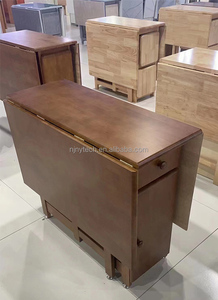 <span class=keywords><strong>Tavolo</strong></span> da Pranzo Pieghevole Salvaspazio Rettangolare in Legno Stile Moderno e Minimalista <span class=keywords><strong>con</strong></span> <span class=keywords><strong>4</strong></span> <span class=keywords><strong>Sedie</strong></span> Pieghevoli all'Ingrosso - Product Image 4