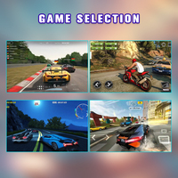 Machine de jeu d'arcade simulateur de course automobile à écran LCD 55 pouces, à cadre métallique, avec commande à monnayeur et interface en anglais, pour la vente en gros