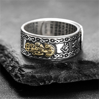 Glücksbringender Feng Shui Pixiu Schmetterlingsring mit offenem Fingerringdesign für Herren und Damen – Verlobung, Hochzeit, Party, Glücksbringer, Reichtum anziehend, Schmuckgeschenk