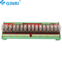 Module de relais JR-16L1 5V 12V 24V 110V 220VAC 16 canaux monté sur rail DIN