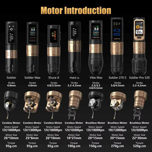 Máquina de Tatuar Inalámbrica Ambition <span class=keywords><strong>Soldier</strong></span> Series, Pluma con Varilla Recta Ajustable, Doble Rodamiento, Alto Torque, Batería Multifuncional - Product Image 2