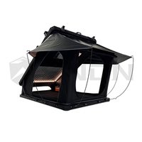 SNDN Tienda de techo rígida 4x4 con bisagras en X de gran capacidad para camping al aire libre, tienda de techo rígida para vehículo