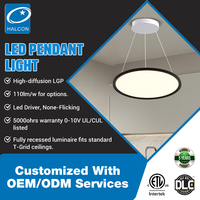Lampe suspendue de plafond intérieure à intensité variable 25w 32w 36w 42w 50w 60w 70w 80w, luminaire suspendu rond, lustre LED