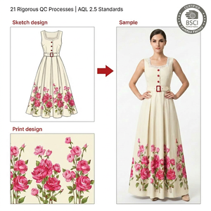 Vestido Maxi Plisado <span class=keywords><strong>Azul</strong></span> Claro con Cinturón, Manga Larga Abullonada, Estilo Modesto para Mujer - Product Image 4