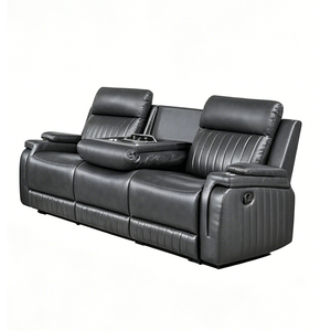 Sofá Seccional Modular Europeo Cuadrado Reclinable de Lujo y Confortable con Mesa Abatible y Consola de Almacenamiento - Product Image 3