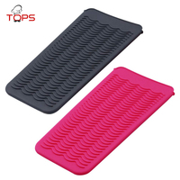 Pochette en silicone résistant à la chaleur pour fer à friser plat, fer à lisser, baguettes à friser et outils pour cheveux chauds