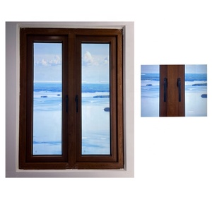 Puerta de ventana abatible con marco de aleación de aluminio para patio moderno francés, <span class=keywords><strong>vidrio</strong></span> templado de aleación recubierto de polvo clásico antiruido duradero - Product Image 1