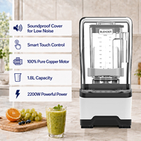 Mixeur Commercial Robuste 2200W 5+ Vitesses Puissant Silencieux pour Smoothies et Glace Pilée Anti-fuite pour Restaurant