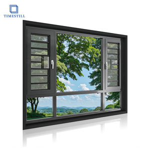 Cửa sổ nhà sản xuất Trung Quốc bao gồm khung hợp kim nhôm với kính cường lực, có lưới chống muỗi - Product Image 2