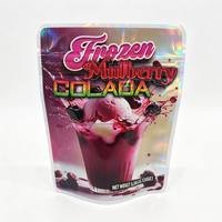 Sachets Mylar Personnalisés Anti-Odeur et Résistants aux Enfants avec Fermeture Éclair Holographique pour Bonbons Comestibles (3,5g, 7g, 14g, 28g) avec Film Barrière Anti-Odeur