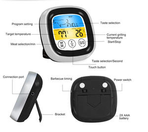 Termometer dapur besi anti karat, pengukur suhu <span class=keywords><strong>Digital</strong></span> LED untuk memasak Oven & BBQ rumah tangga - Product Image 5