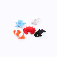 Peluche interactive pour chat, jouet à mâcher en peluche pour chats d'intérieur et chatons, avec crabe, requin baleine, poisson-clown, étoile de mer et herbe à chat