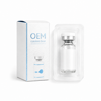 Boîte d'emballage personnalisée OEM pour flacons et ampoules, matériaux recyclés, logo imprimé quadricolore, revêtement UV pour flacons de 3 ml/10 ml, utilisation pharmaceutique et en laboratoire