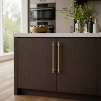 Poignées de meuble en aluminium massif doré brillant avec embout sphérique, poignées de tiroir style campagne française, quincaillerie vintage personnalisée pour armoire