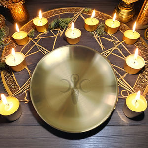 Ciondolo di meditazione rituale pendolo in metallo pentagramma 14 cm Vintage per la stregoneria tarocchi per le vacanze di natale - Product Image 3