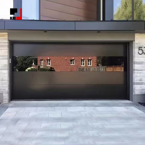<span class=keywords><strong>Porte</strong></span> de <span class=keywords><strong>garage</strong></span> <span class=keywords><strong>sectionnelle</strong></span> automatique moderne en aluminium isolé avec verre givré, résistante au vent, pour villas et entrepôts - Product Image 2