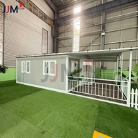 JJM Villa Modulaire Préfabriquée de Luxe Moderne 2, 3 Chambres, 20, 30, 40 pieds, avec Panneaux Solaires, Maison Conteneur Extensible, Hôtel
