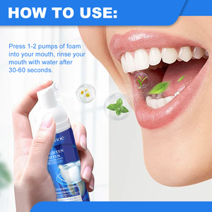 Mousse blanchissante pour les dents 60 ml, nettoyage en profondeur, réparation des taches de cigarette, neutralise les tons jaunes, plaque dentaire, haleine fraîche - Product Image 6