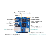 Para Orange Pi Zero 3 1G 1.5G 2G 4G RAM Allwinner H618 64 bits WiFi 5+BT 5.0 Puerto LAN Gigabit Mini PC Ordenador de Placa Única