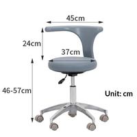 Tabouret pivotant réglable manuellement en cuir PU Buffalo, chaise d'assistant dentaire, certifié CE UE pour les cliniques