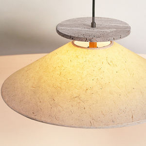 Lámpara colgante vintage inspirada en la dinastía Song: Pantalla de papel Xuan hecha a mano de métodos antiguos para iluminación interior - Product Image 4