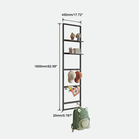 Vente d'usine Wallmate Inspiration Étagère murale flottante à cadre métallique, multi-niveaux, durable, pour cuisine et décoration intérieure