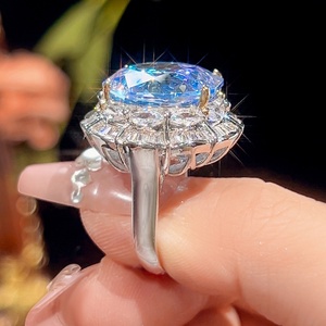 High Quality Eco-friendly Copper 16-10MM Rose Cut Color-Changing Cubic Zirconia Pendant <b>Earrings</b> Jewelry Necklace <b>Set</b> - Product Image 5