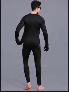 Abbigliamento Fitness per sport all'aria aperta, biancheria intima termica, camicia e <span class=keywords><strong>pantaloni</strong></span> a maniche lunghe in <span class=keywords><strong>velluto</strong></span> Plus da <span class=keywords><strong>uomo</strong></span> ad asciugatura rapida - Product Image 5