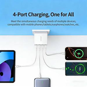 Cargador de Pared USB-A de 4 Puertos UGREEN de 24 W con Carga Rápida para Teléfonos Inteligentes, Tabletas y Bancos de Energía – Diseño Compacto, Enchufe Plegable - Product Image 4