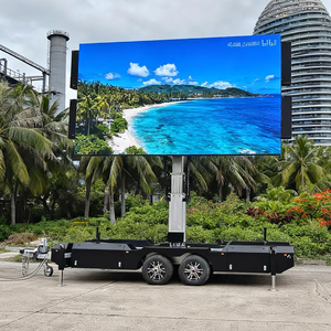Mur vidéo LED mobile P4 3840x2240mm, signalisation numérique sur roues électriques pour publicité graphique extérieure sur véhicule - Product Image 5