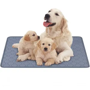 Almohadillas reutilizables de entrenamiento para perros de alta calidad, almohadillas lavables para gatos y mascotas de Color sólido, almohadillas superabsorbentes para orinar para perros