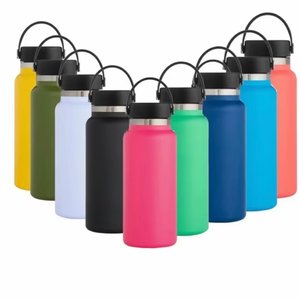 Stainless Steel Double Wall Vacuum Insulated Kids Sport Water Bottle Handle Lid BPA Free 12-24 Hours Thermal Insulation - Product Image 1