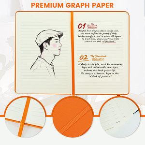 Quaderno A5 Personalizzabile in Pelle PU, Diario <span class=keywords><strong>con</strong></span> Pagine a Righe Spesse e Rilegatura a <span class=keywords><strong>Filo</strong></span> per Scuola - Product Image 6