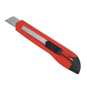 China Wholesale Retractable Safety <b>Lock</b> Utility Knife 18mm Paper <b>Cutter</b> with Snap-Off Steel Blade OEM Customizable - Product Image 5