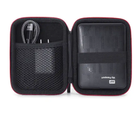 Tas hard drive ponsel 2.5 inci kustom kotak penyimpanan aksesori portabel kabel data headphone tas casing hard disk EVA